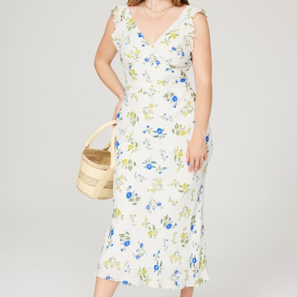 Jason Wu Floral Ruffle Midi Dress, 12